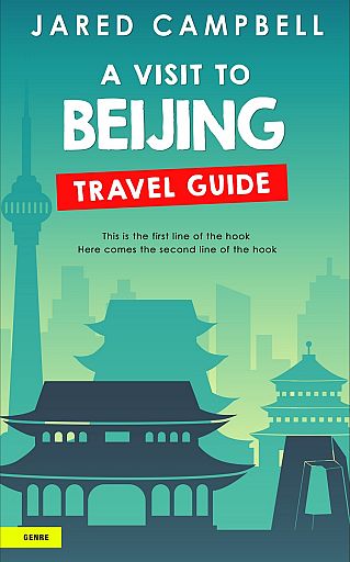 3D mockup of Ocean Green #5465 - Premade Travel Book Cover | BookCoverZone