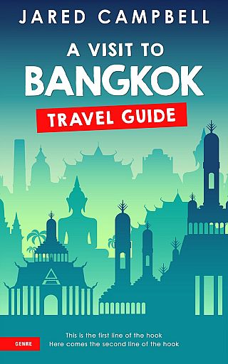 3D mockup of Jelly Bean #5479 - Premade Travel Book Cover | BookCoverZone