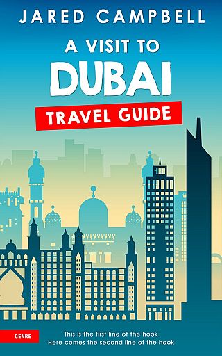 3D mockup of Blue Chill #5484 - Premade Travel Book Cover | BookCoverZone