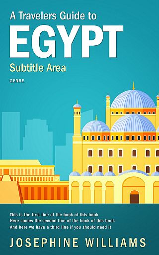 3D mockup of Eastern Blue #5495 - Premade Travel Book Cover | BookCoverZone