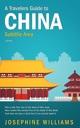 3D mockup of Eastern Blue #5496 - Premade Travel Book Cover | BookCoverZone