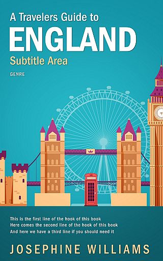 3D mockup of Eastern Blue #5499 - Premade Travel Book Cover | BookCoverZone