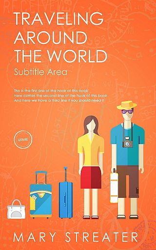 3D mockup of Crusta #5506 - Premade Travel Book Cover | BookCoverZone