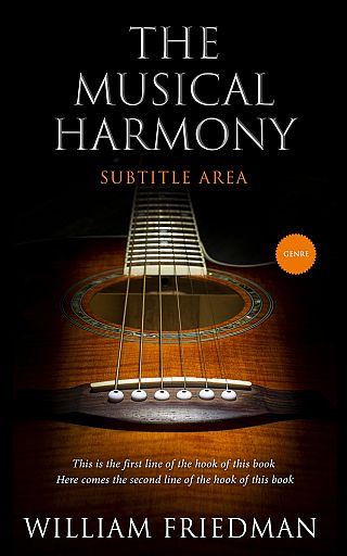 3D mockup of Black #5537 - Premade Music Book Cover | BookCoverZone