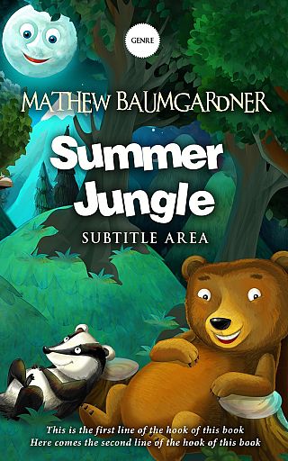 3D mockup of Green Kelp #5769 - Premade Children's Book Cover | BookCoverZone