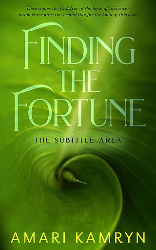3D mockup of Green Leaf #9616 - Premade Nature Book Cover | BookCoverZone