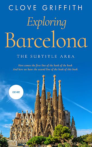 3D mockup of Denim #10307 - Premade Travel Book Cover | BookCoverZone