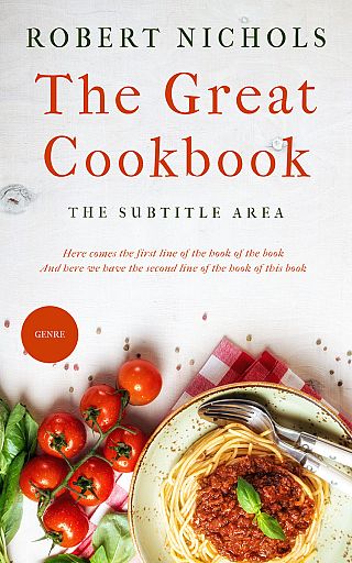3D mockup of Cararra #10426 - Premade Cookbooks & Food & Wine Book Cover | BookCoverZone