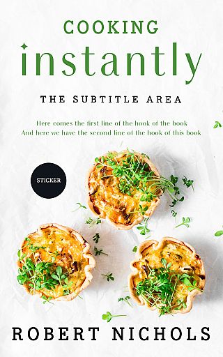 3D mockup of Pampas #10435 - Premade Cookbooks & Food & Wine Book Cover | BookCoverZone