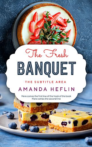 3D mockup of Oxford Blue #10486 - Premade Cookbooks & Food & Wine Book Cover | BookCoverZone