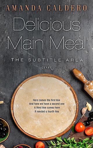 3D mockup of Fuscous Gray #10546 - Premade Cookbooks & Food & Wine Book Cover | BookCoverZone