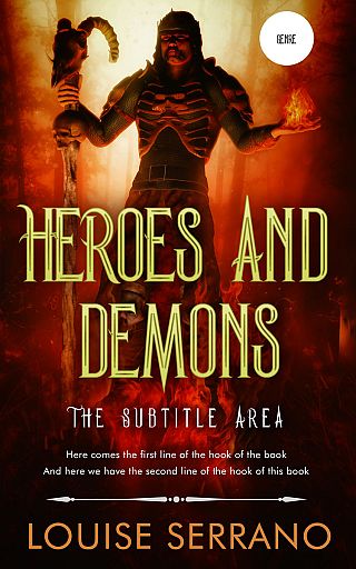 3D mockup of Di Serria #11697 - Premade Fantasy Book Cover | BookCoverZone