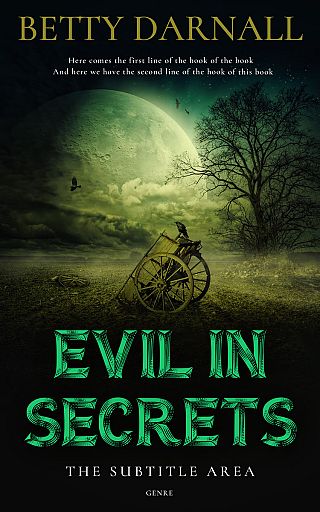 3D mockup of Hunter Green #12289 - Premade Fantasy Book Cover | BookCoverZone
