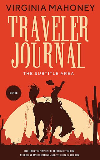 3D mockup of Cinnabar #12908 - Premade Travel Book Cover | BookCoverZone