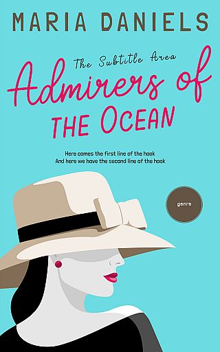 3D mockup of Aquamarine Blue #13534 - Premade Literary Fiction Book Cover | BookCoverZone