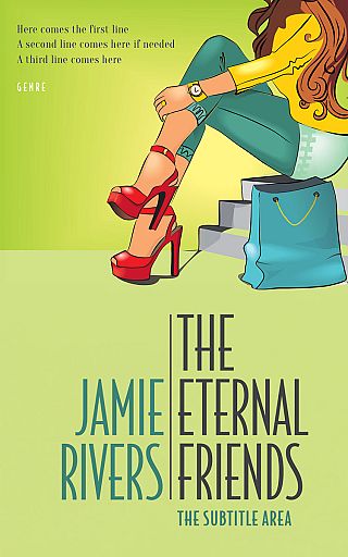 3D mockup of Yellow Green #16070 - Premade Abstract Book Cover | BookCoverZone