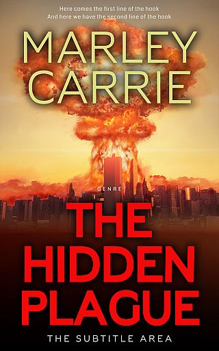 3D mockup of Medium Carmine #20230 - Premade Apocalyptica Book Cover | BookCoverZone