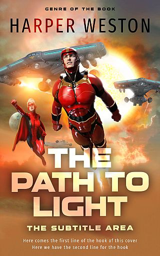 3D mockup of Santa Fe #23016 - Premade Science Fiction Book Cover | BookCoverZone