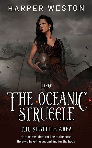 3D mockup of Cocoa Brown #23390 - Premade Historical Book Cover | BookCoverZone