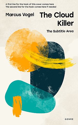 3D mockup of Merino #24551 - Premade Abstract Book Cover | BookCoverZone