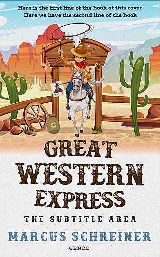 3D mockup of Satin Linen #25975 - Premade Western Book Cover | BookCoverZone