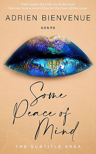 3D mockup of Gold Sand #26521 - Premade Abstract Book Cover | BookCoverZone