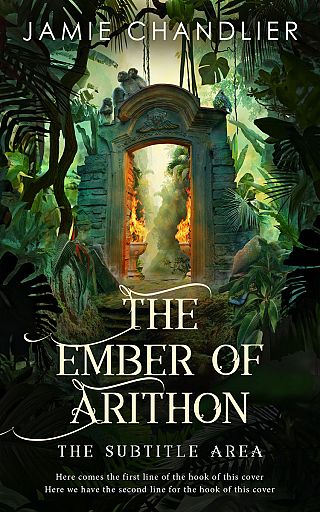 3D mockup of Hunter Green #31207 - Premade Fantasy Book Cover | BookCoverZone
