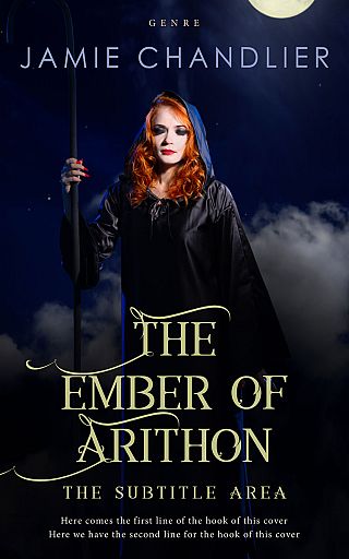 3D mockup of Ebony #31208 - Premade Fantasy Book Cover | BookCoverZone