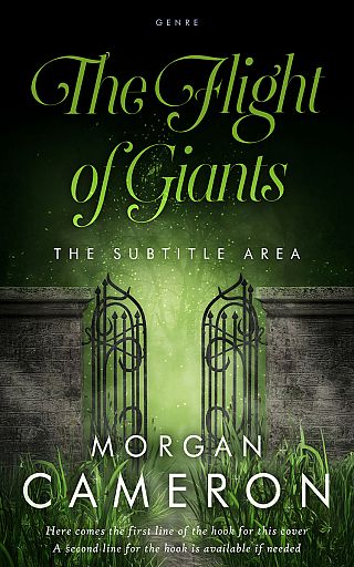 3D mockup of Hunter Green #33082 - Premade Fantasy Book Cover | BookCoverZone