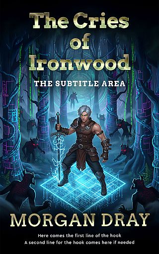 3D mockup of Ebony #35134 - Premade LitRPG Book Cover | BookCoverZone