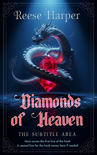 3D mockup of Ebony #35328 - Premade Fantasy Book Cover | BookCoverZone