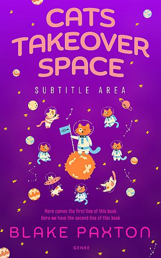 3D mockup of Purple #50015 - Premade Children's Book Cover | BookCoverZone