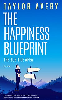 Pre Made Book Cover Curious Blue