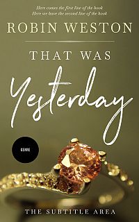 Pre Made Book Cover Yellow Metal