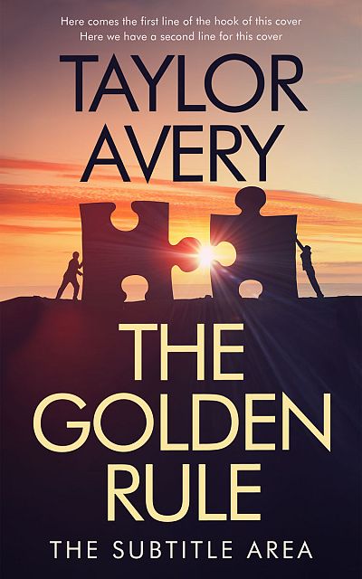 Pre Made Book Cover Gold Sand