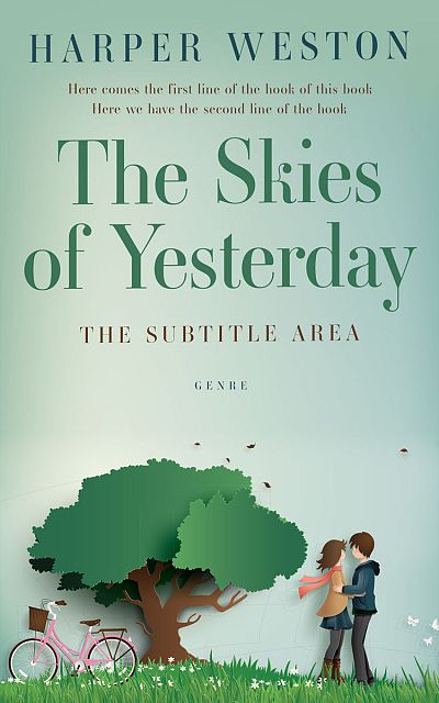 Pre Made Book Cover Gum Leaf