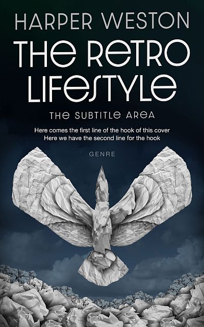 Pre Made Book Cover Silver