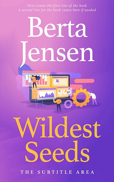 Pre Made Book Cover Amethyst